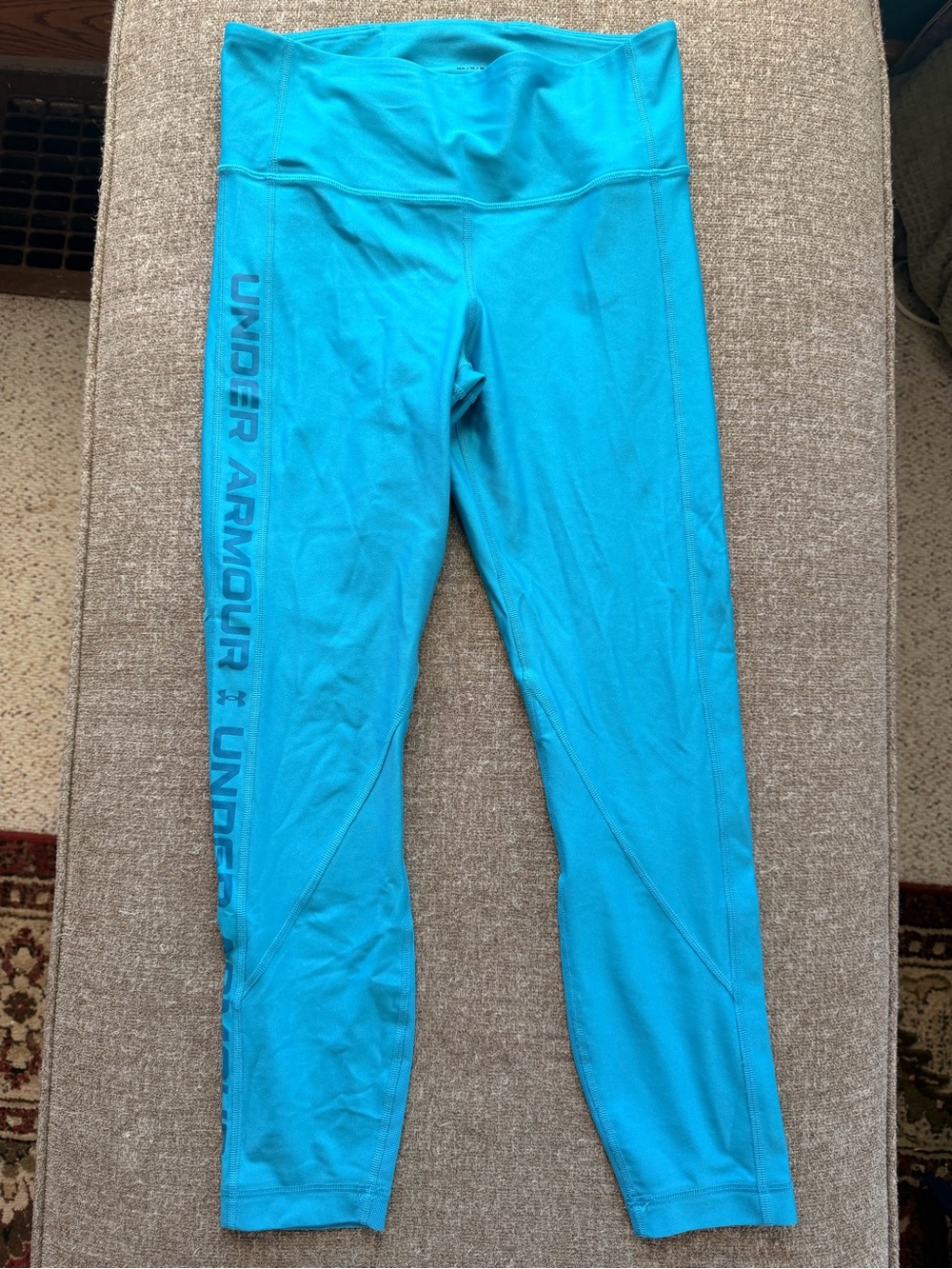 Under Armour Teal Girls' Athletic Leggings with Side Logo